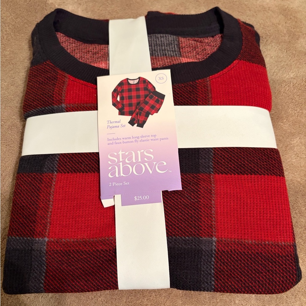 Ladies size XS Stars Above Thermal Pajama Set - New with tags